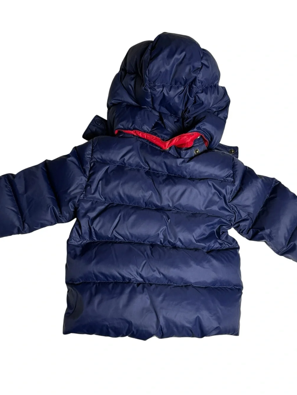Polo by Ralph Lauren Navy & Red Hooded Puffer Jacket - Kids